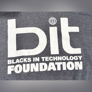 Men’s Large Size Gray 'Blacks in Technology Foundation' T-Shirt